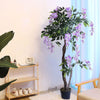 Large Artificial Wisteria Purple Blossom Tree with Pot Fake Plant Home Office UK