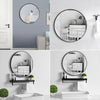 Bathroom HD Mirror Wall Mirror Black Metal Frame Bedroom Makeup Dressing Mirror