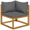 5 Piece Garden Set with Cushions Solid Wood Acacia (UK/IE/FI/NO M9L3