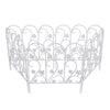 5PCS Elegant White Metal Steel Effect Garden Fence Panels Outdoor Lawn Border