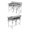 Stainless Steel Sink Catering Standing Dual Bowls Farmhouse Kitchen Utility Sink