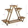 A-Frame 6 Tiered Wood Plant Stand Holder Flower Pot Display Shelving Rack Patio