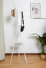 Metal Hat Coat Stand Clothes Storage Rack Umbrella Stand Hanger Hooks With Shelf