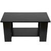 Coffee Table 2 Tier Side End Desk Home Living Room Standing with Storage Shelf