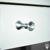 Silver Mirrored Dressing Table 1 Drawer Dresser Desk Vanity Mirrored Finish