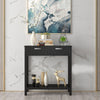 Modern Console Table 2 Drawer w/Shelf Dressing Table Hallway Hall Desk Furniture