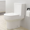 Modern Close Coupled Toilet Bathroom White Ceramic Soft Close Seat WC Pan Home