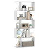 S-Shaped Display Bookshelf 5 Tiers Freestanding Storage Shelf Organiser Home