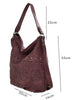 Laser Cut Slouch Bag Womens Shoulder Handbag Slouch Ladies Large Tote