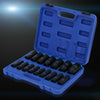 16Pcs 1/2" Drive Metric Deep Impact Socket Set 10-32mm In Case Garage Quality