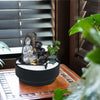 Cascading Bowls Water Feature LED Resin Buddha Statues Indoor Tabletop Fountains