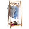 Bamboo Clothes Rail Rack Garment Hanging Display Coat Storage Shelif Stand Rack