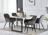 1.5M Dining Table/Velvet Dining Chairs Set Metal Legs Dining Room Kitchen Office