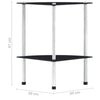 2/3 Tier Glass Shelf Unit Clear Modern Storage Display Side Table Furniture