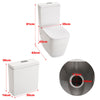 Modern Close Coupled Toilet Bathroom White Ceramic Soft Close Seat WC Pan Home