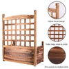 Wooden Raised Garden Bed Outdoor Above Ground Planter Box Basket Hanging Trellis