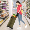 2 IN 1 38L Folding Shopping Trolley Truck Grocery Luggage Carrier Bag 2 Wheels