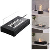 Tabletop Portable Bio Ethanol Fireplace Glass Top Burner In/Outdoor Fire Burner