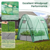 Portable Walk-in Greenhouse Tunnel W/ 2 Zippered Doors & Roll-up Screen Windows