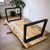 2X Industrial Black Metal Table Legs Steel Furniture Stand for Bench/Coffee Desk