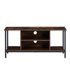 Industrial TV Unit TV Stand Cabinet With Shelf Metal Frame Living Room Wood