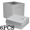 6pcs Foldable Storage Collapsible Box Home Clothes Organizer Fabric Cube UK