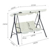 Garden 3 Seater Swing Chair Hammock Bench with Sun Canopy Outdoor Patio Seat