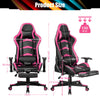 Ergonomic Gaming Chair Adjustable High Back Computer Chair W/ Remote Control LED