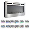 LED Electric Wall Mounted/Recessed Insert Fireplace 36-60'' 12LED Fire Flame