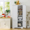 Tall Kitchen Pantry Large Storage Cupboard Cabinet Larder Shelves Dresser Unit