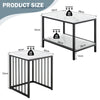 Set of 2 Modern Coffee Nesting Table Set 3 Tiers Storage Side Table Living Room