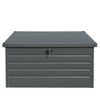 Lockable Garden Outdoor Storage Box Galvanized Steel Chest Trunk Bench Toolbox