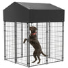 Dog Kennel Welded Wire Heavy Duty Dog House with Roof Cover Steel Fence 50" 98"