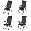 4 Pcs Aluminium Folding Garden Chairs Outdoor Reclining Sun Lounger Furniture