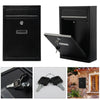 Post box Mail Box Large Steel Lockable Outside Letter Wall Mounted With Keys