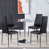 70cm Tempered Glass Dining Coffee Table Round Pedestal Table Modern Furniture