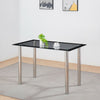 Dining Rectangle Table and 4 Velvet Fabric Chairs Set Kitchen Dinning Room UK