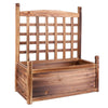 Wooden Raised Garden Bed Outdoor Above Ground Planter Box Basket Hanging Trellis