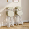 Folding Side Dining Table 2/4/6 Chairs Foldable Design Wood Grain Dinette Stools