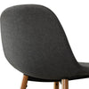 Pair of Bar Stools Dining Room Kitchen High Dining Chairs Padded Seat Back Grey