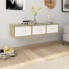 Wall-mounted Drawer Shelf Engineered Wood Wall Cabinet Multi Colours vidaXL