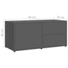Modern TV Cabinet Stand Storage Cabinet With 2 drawers Living Room Furniture