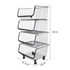 Large Stackable Metal Wire Basket Trolley Rack Kitchen Fruit Vegetable Storages