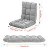 Adjustable 5 Level Folding Lazy Floor Sofa Chair Velvet Lounger Seat Tatami Grey