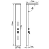 Bathroom Shower Thermostatic Shower Panel Column Tower With Body Jets Twin Head