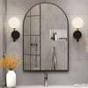 Premium Large Arched Wall Mirror Bathroom Vanity Mirror Windowpane Mantle Deco
