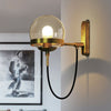 Glass Ball Wall Light Spherical LED Wall Lamp Vintage Industrial Loft Bar Sconce