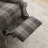 Tartan Fabric Recliner Chairs for Living Room Bedroom Adjustable Armchair Sofa