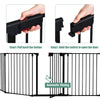 5-Panel Fireplace Christmas Tree Fence Fire Guard Baby Gate Safety Dog Gate