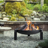 70cm Round Fire Pit Steel Bowl Garden Outdoor Charcoal Log Burner Camping Heater